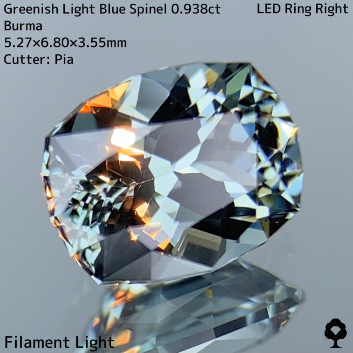 【ワンプライス】グリニッシュライトブルースピネル 0.938ct
