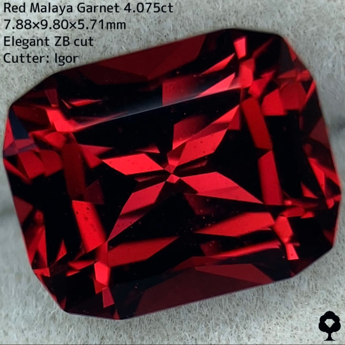 殿堂入り級レッドマラヤガーネット4.075ct★見事な色合いに技術の粋が詰め込まれた美結晶名品