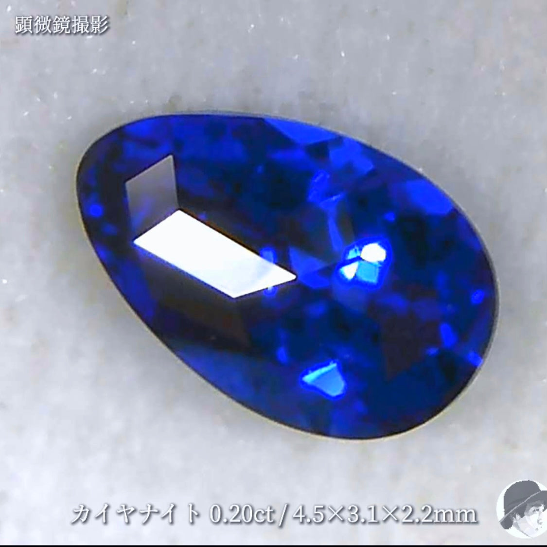 【11ZBご利用価格 専用ページ】【キューブスター】米粒と比較してみました❗️丸みを加えた“変形ペアシェイプ”カイヤナイト 0.20ct✨ゲオちゃん作品