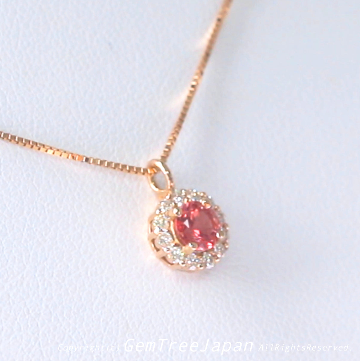 ピンクスピネル0.36ct ピンクゴールドペンダント💎