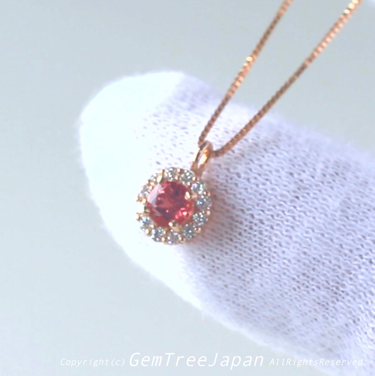 ピンクスピネル0.36ct ピンクゴールドペンダント💎