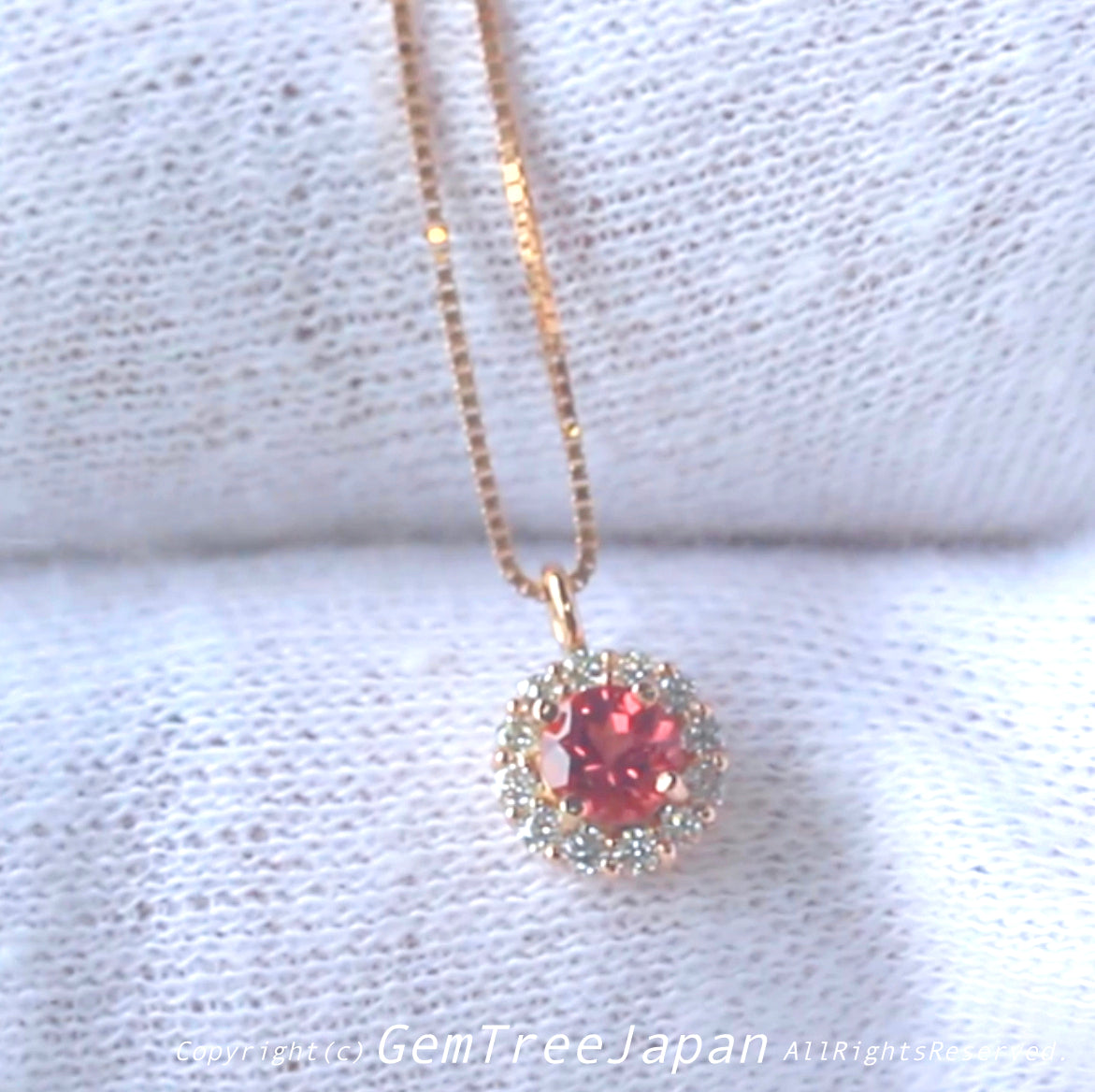 ピンクスピネル0.36ct ピンクゴールドペンダント💎