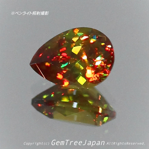 夏休み特価➕今日だけ花火割❗️(6/18)パキスタン産スフェーン0.42ct✨ GemTreeJapan花火大会🎇 ピアっちゃん作品💎