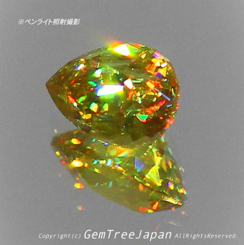 これぞ“GTQスフェーン”💎🌳マダガスカル産0.43ct(2/7)✨ 今夜もGemTreeJapan花火大会🎇 ピアっちゃん作品💎