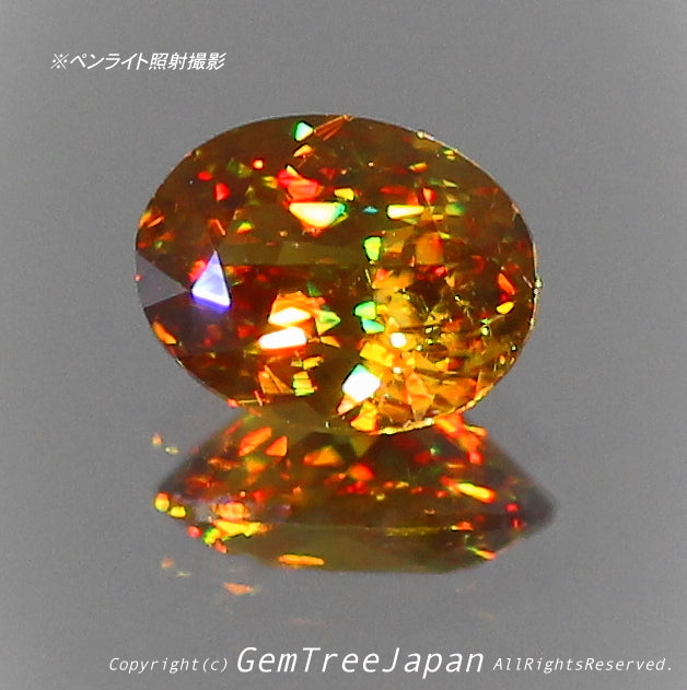 これぞ“GTQスフェーン”💎🌳マダガスカル産0.43ct(3/7)✨ 今夜もGemTreeJapan花火大会🎇 ピアっちゃん作品💎