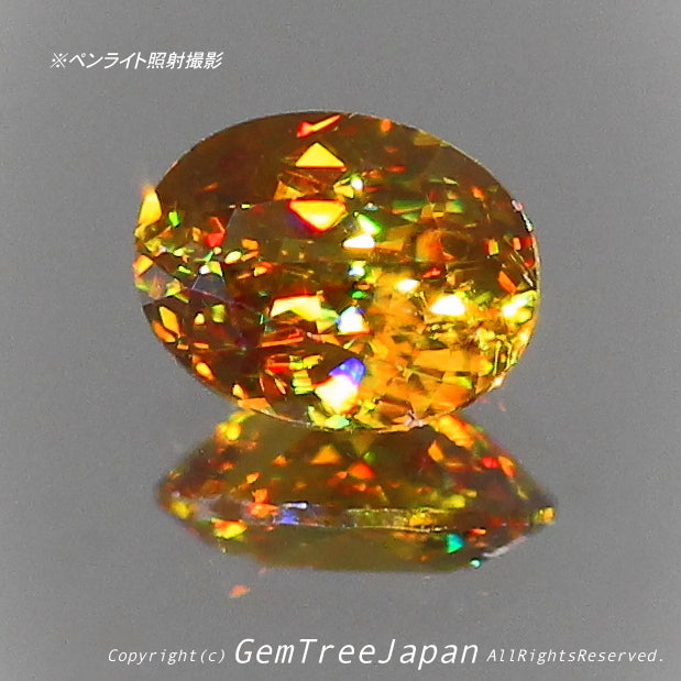 これぞ“GTQスフェーン”💎🌳マダガスカル産0.43ct(3/7)✨ 今夜もGemTreeJapan花火大会🎇 ピアっちゃん作品💎