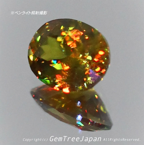 夏休み特価➕今日だけ花火割❗️(9/18)パキスタン産スフェーン0.45ct✨GemTreeJapan花火大会🎇 ピアっちゃん作品💎