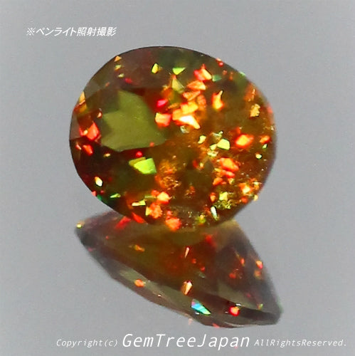 夏休み特価➕今日だけ花火割❗️(9/18)パキスタン産スフェーン0.45ct✨GemTreeJapan花火大会🎇 ピアっちゃん作品💎