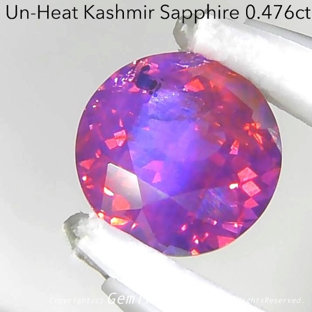 非加熱アザドカシミールサファイア0.476ct★ピアッちゃん作品