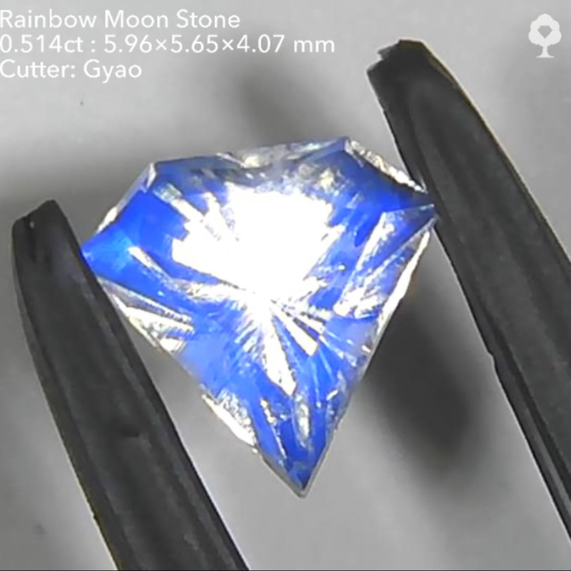 大人気の《宝石形》こちらは傑作カット💎レインボームーンストーン0.514ct✨ゲオちゃん作品