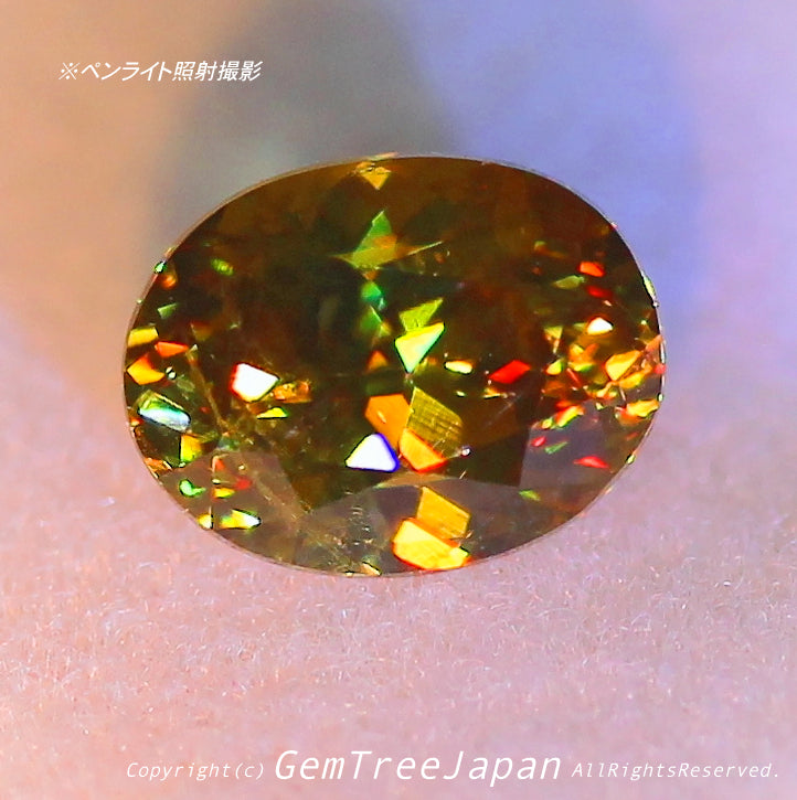 【ヤバい❗️シリーズ】チカチカファイヤー🔥マダガスカル産スフェーン0.55ct✨11/17夜Live配信商品⚡️ピアっちゃん作品💎