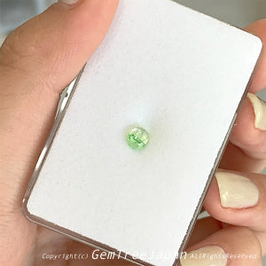 リューコガーネットの中に走る2本のグリーンライン✌️バイカラーグリーンガーネット0.60ct✨11/16Live配信商品⚡️吉村作品💎
