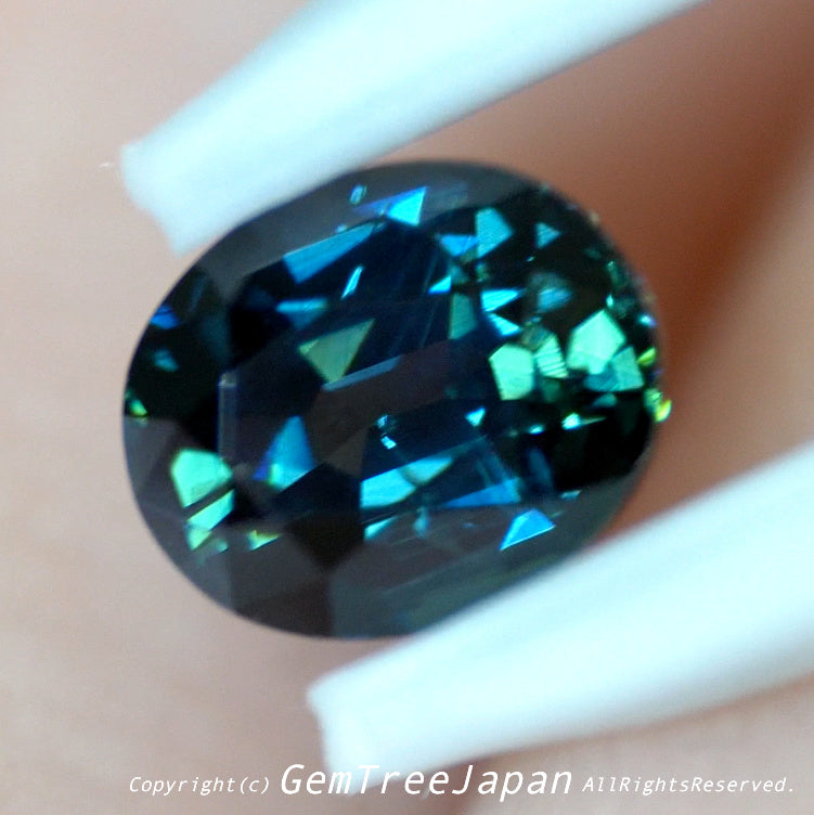 【SOLD OUT】超美色グリニッシュブルー✨非加熱サファイア0.651ct💎ピアッちゃん作品【お問合せ一番乗り特価】