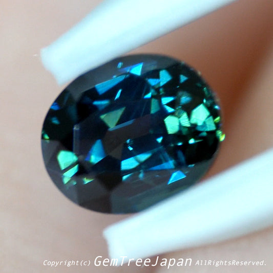 【SOLD OUT】超美色グリニッシュブルー✨非加熱サファイア0.651ct💎ピアッちゃん作品【お問合せ一番乗り特価】