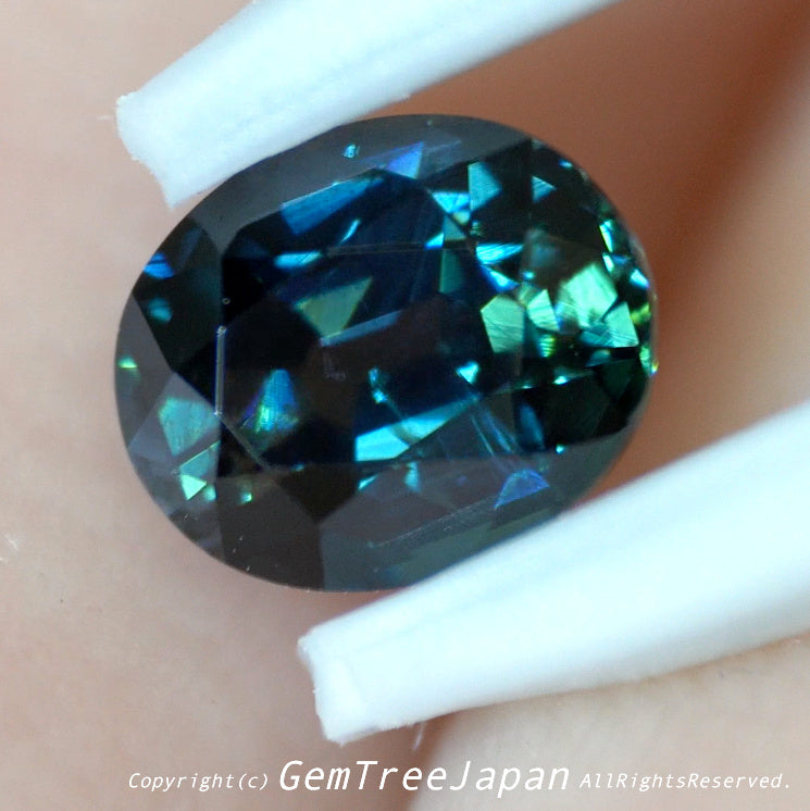 【SOLD OUT】超美色グリニッシュブルー✨非加熱サファイア0.651ct💎ピアッちゃん作品【お問合せ一番乗り特価】