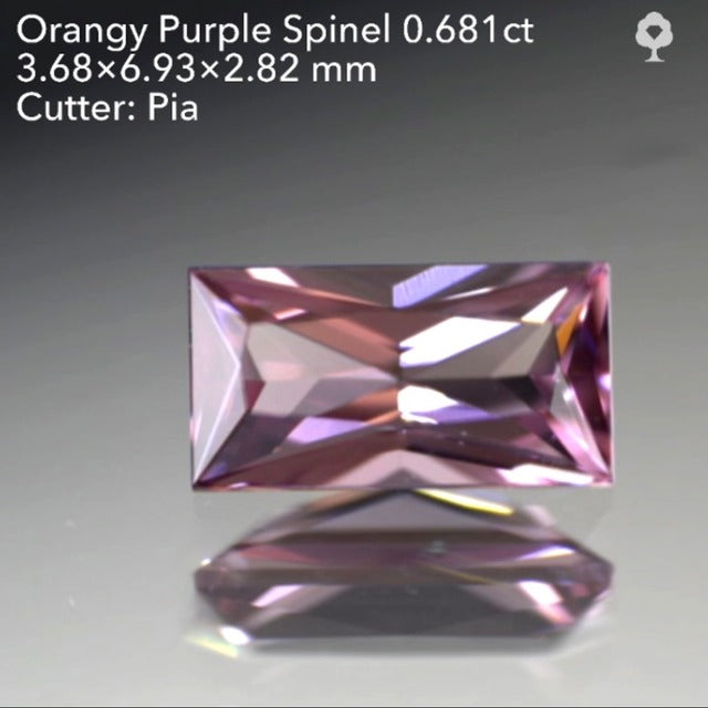 柔らかいけど深みのある秋らしい淡色がお洒落✨オレンジパープルスピネル0.681ct♪ピアッちゃん作品👍GTJ名物【HPオークション】こちらはクーポンはごめんなさい🙏