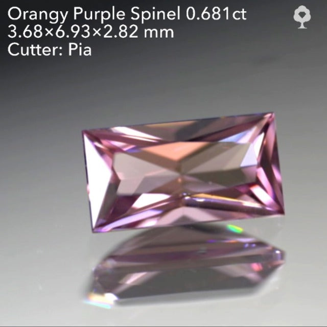 柔らかいけど深みのある秋らしい淡色がお洒落✨オレンジパープルスピネル0.681ct♪ピアッちゃん作品👍GTJ名物【HPオークション】こちらはクーポンはごめんなさい🙏