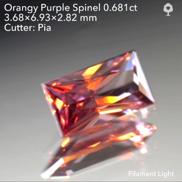 柔らかいけど深みのある秋らしい淡色がお洒落✨オレンジパープルスピネル0.681ct♪ピアッちゃん作品👍GTJ名物【HPオークション】こちらはクーポンはごめんなさい🙏
