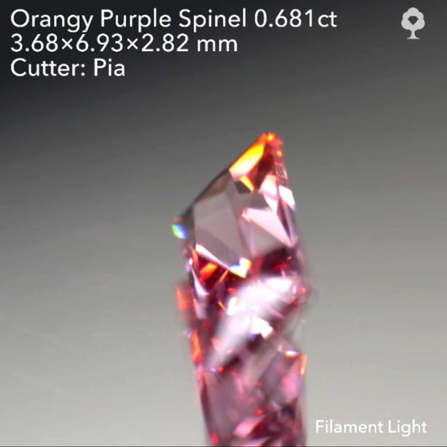 柔らかいけど深みのある秋らしい淡色がお洒落✨オレンジパープルスピネル0.681ct♪ピアッちゃん作品👍GTJ名物【HPオークション】こちらはクーポンはごめんなさい🙏