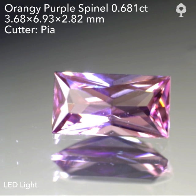 柔らかいけど深みのある秋らしい淡色がお洒落✨オレンジパープルスピネル0.681ct♪ピアッちゃん作品👍GTJ名物【HPオークション】こちらはクーポンはごめんなさい🙏