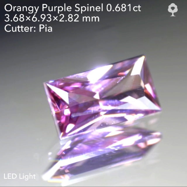 柔らかいけど深みのある秋らしい淡色がお洒落✨オレンジパープルスピネル0.681ct♪ピアッちゃん作品👍GTJ名物【HPオークション】こちらはクーポンはごめんなさい🙏