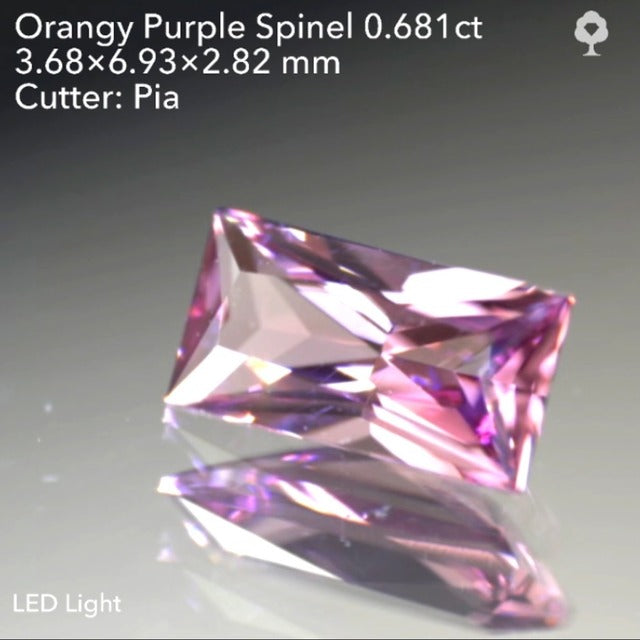柔らかいけど深みのある秋らしい淡色がお洒落✨オレンジパープルスピネル0.681ct♪ピアッちゃん作品👍GTJ名物【HPオークション】こちらはクーポンはごめんなさい🙏