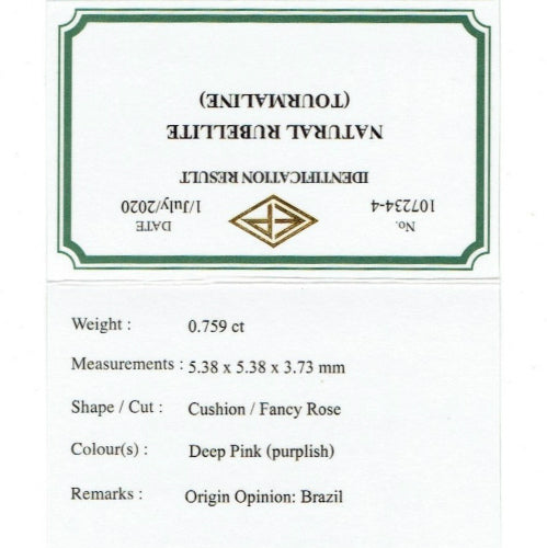 ルベライト0.759ct✨トルマリン祭り💎先取りイベント特別オークション🔨こちらは24日「20時30分終了」となります⏰ご入札ミスがありましたので再出品いたします😉