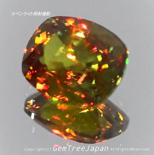 夏休み特価➕今日だけ花火割❗️(17/18)パキスタン産スフェーン0.76ct✨GemTreeJapan花火大会🎇 ピアっちゃん作品💎