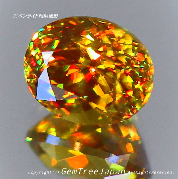 これぞ“GTQスフェーン”💎🌳マダガスカル産0.77ct✨ GemTreeJapan花火大会🎇 ピアっちゃん作品💎