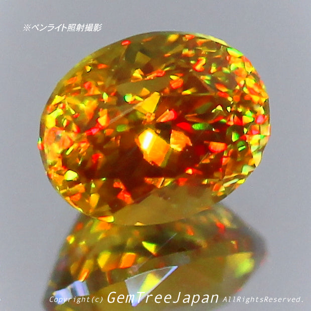 これぞ“GTQスフェーン”💎🌳マダガスカル産0.77ct✨ GemTreeJapan花火大会🎇 ピアっちゃん作品💎