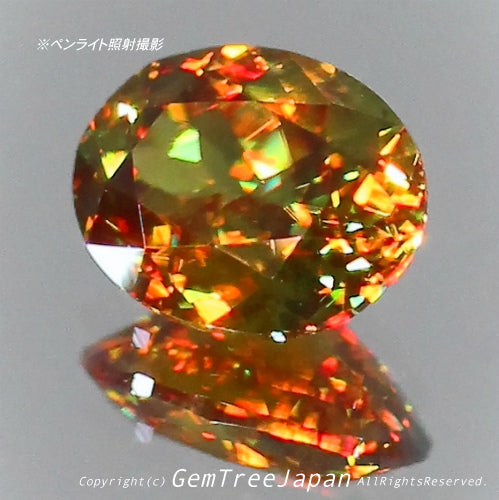 夏休み特価➕今日だけ花火割❗️(18/18)パキスタン産スフェーン0.77ct✨GemTreeJapan花火大会🎇 ピアっちゃん作品💎