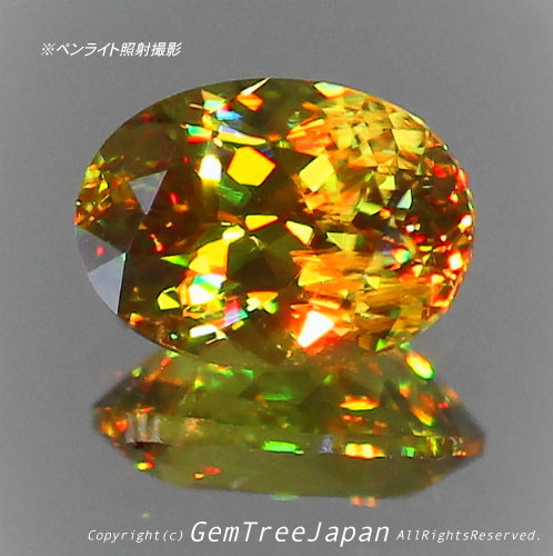 これぞ“GTQスフェーン”💎🌳マダガスカル産0.78ct(7/7)✨ 今夜もGemTreeJapan花火大会🎇 ピアっちゃん作品💎