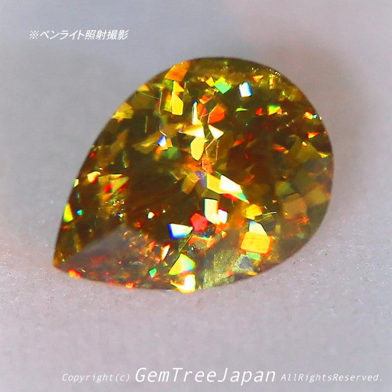 【ヤバい❗️シリーズ】チカチカファイヤー🔥マダガスカル産スフェーン0.82ct✨11/17夜Live配信商品⚡️ピアっちゃん作品💎
