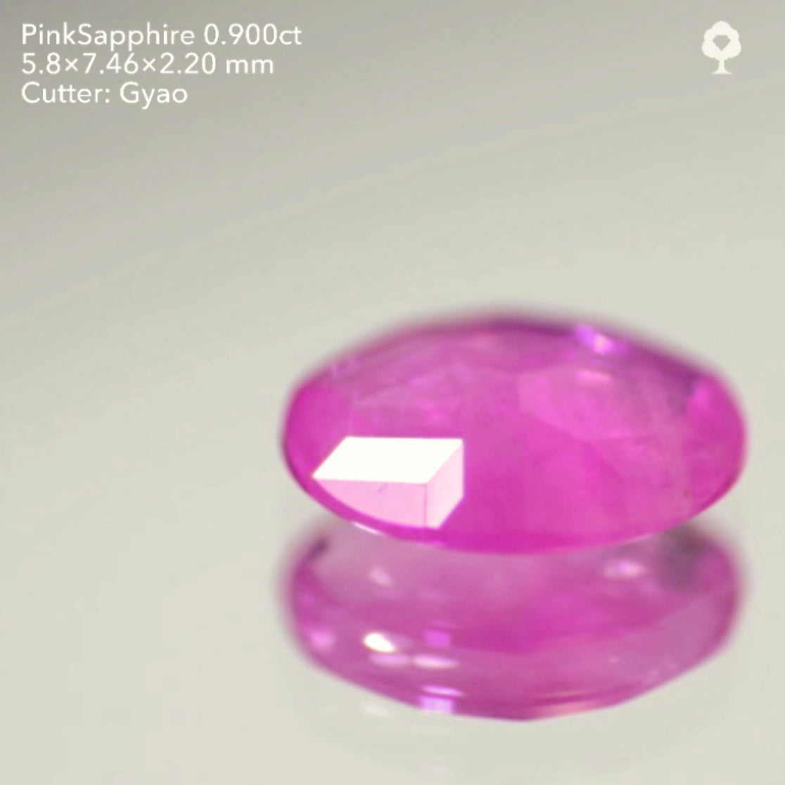 新キューブカットを施した雰囲気抜群のビルマ産ピンクサファイア0.900ct★ ゲオちゃん作品