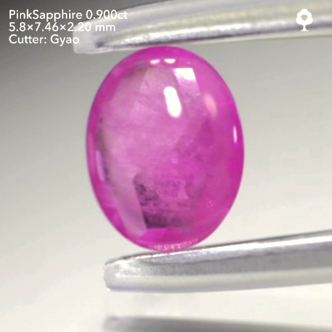 新キューブカットを施した雰囲気抜群のビルマ産ピンクサファイア0.900ct★ ゲオちゃん作品
