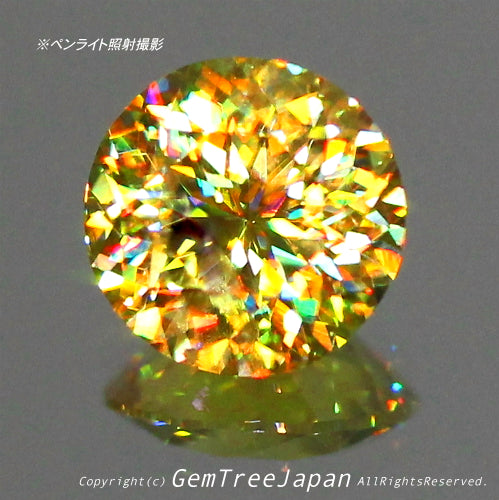 ラウンド0.90ct⭐️ハイレベルな万華鏡スフェーン✨✨✨この完成度の高さ「ヤバい」です❗️ピアっちゃんの凄腕さを感じます👍