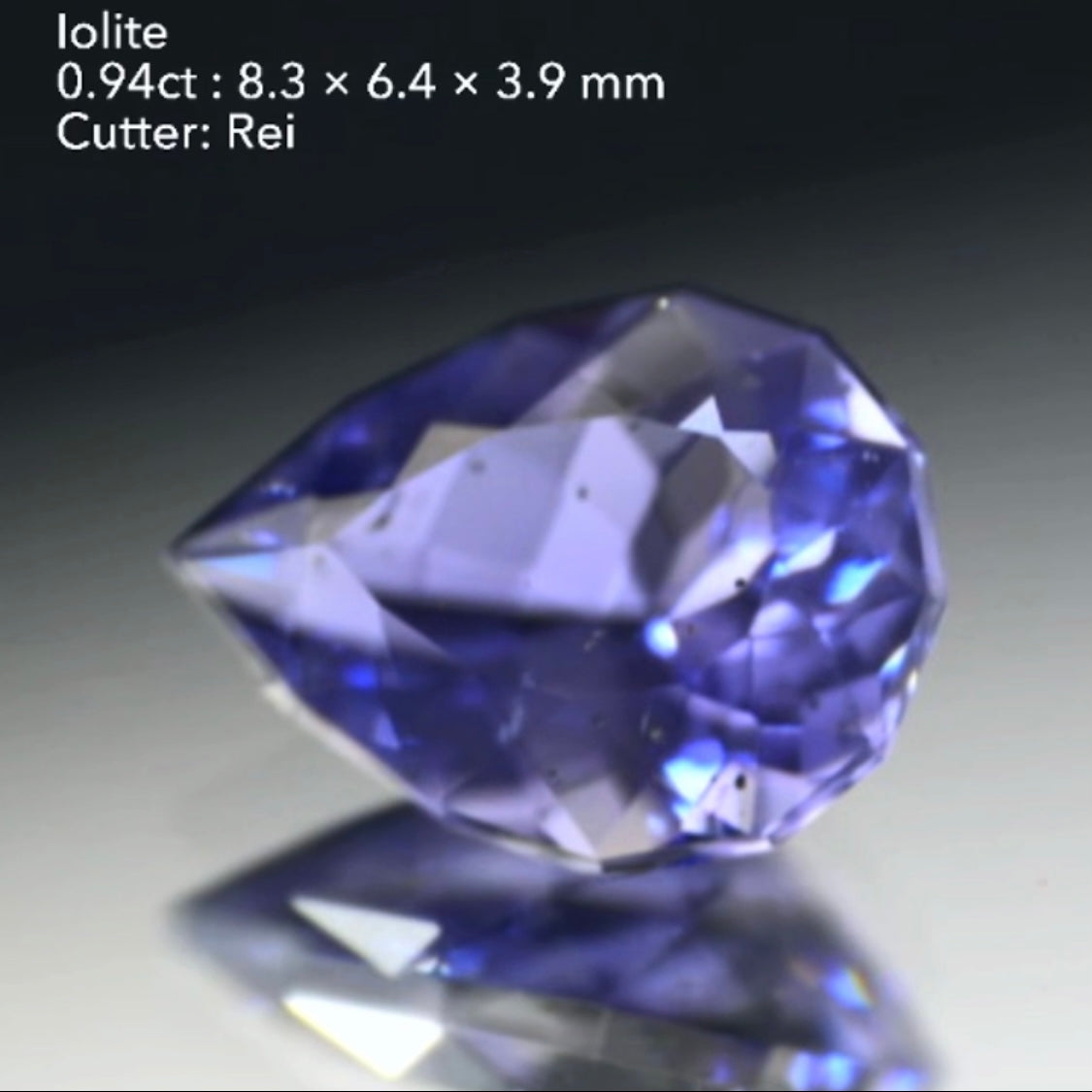 肉眼では見えない“そばかすインクル”が可愛いファンシーペアシェイプ✨アイオライト0.94ct💎レイちゃん作品👍GTJ名物【HPオークション】こちらはクーポンはごめんなさい🙏