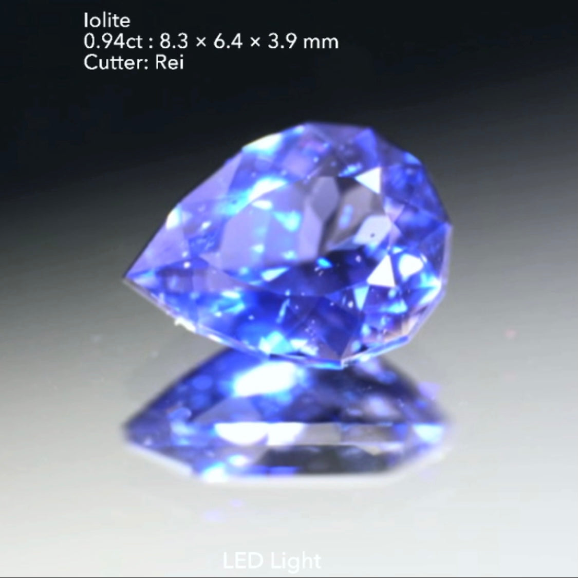 肉眼では見えない“そばかすインクル”が可愛いファンシーペアシェイプ✨アイオライト0.94ct💎レイちゃん作品👍GTJ名物【HPオークション】こちらはクーポンはごめんなさい🙏