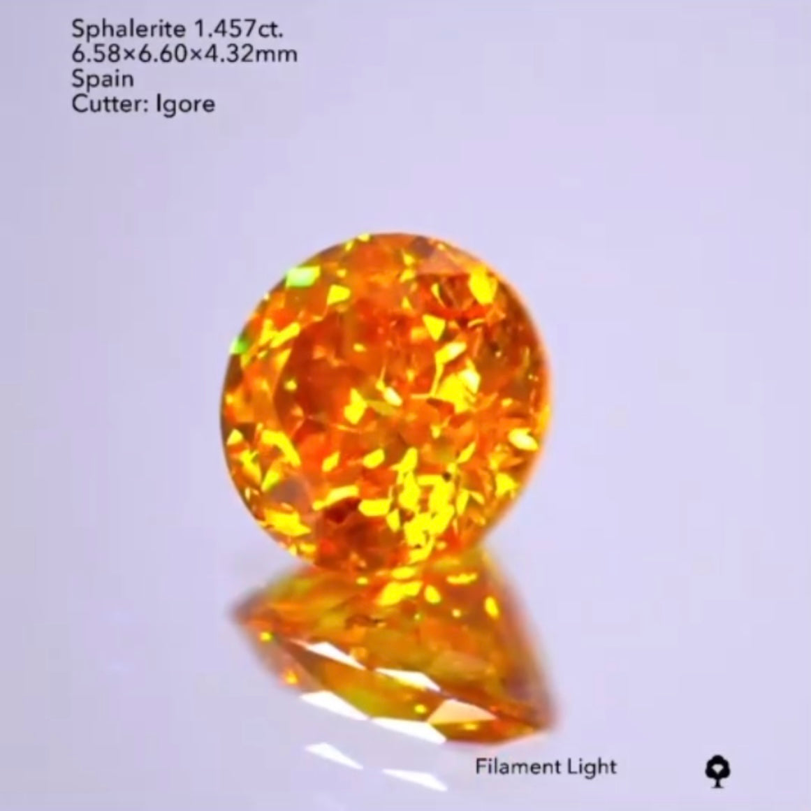整ったラウンドカットで堂々と輝く🔥スファレライト1.457ct./イガちゃん作品