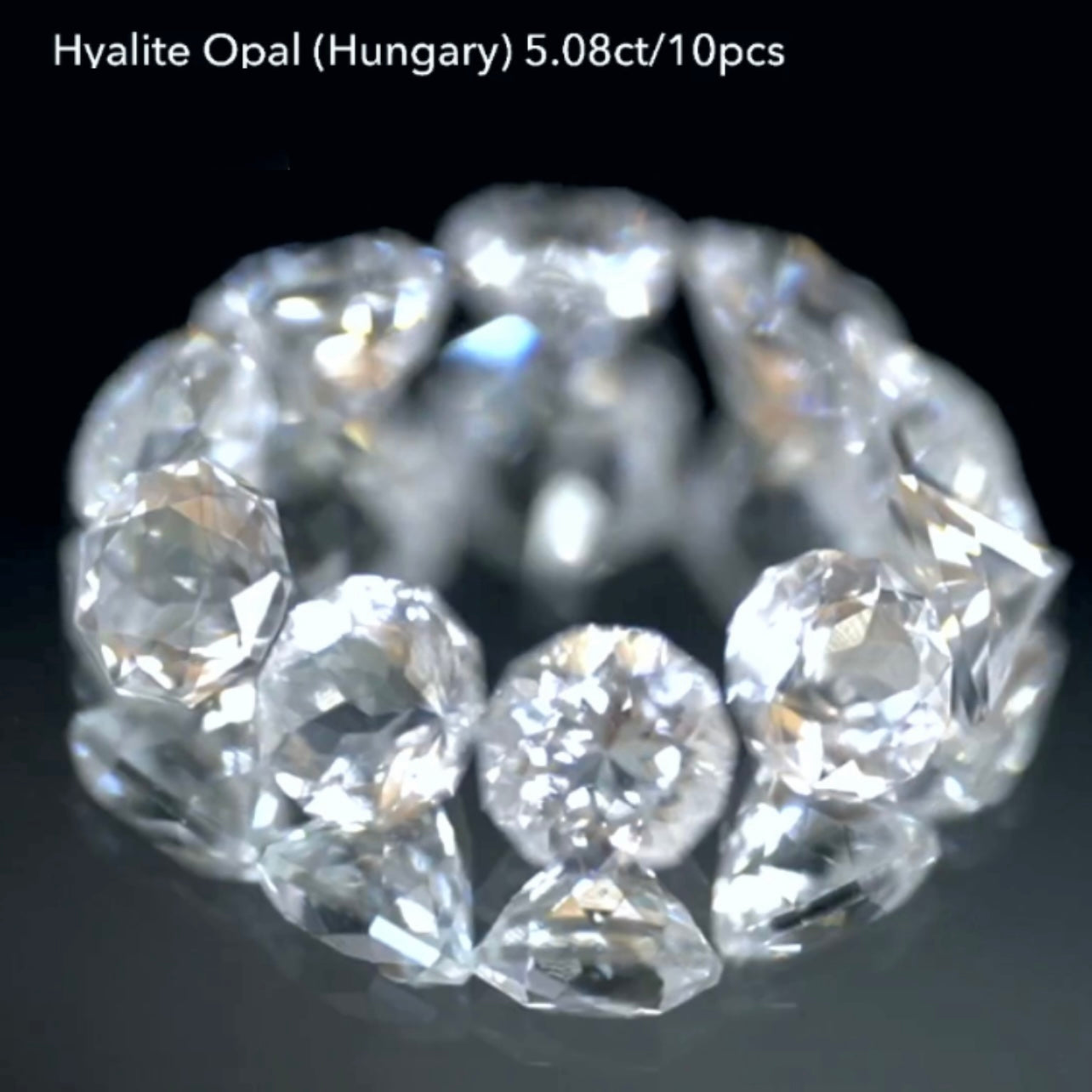 【ZB無制限】【バージョンアップした多角形セット】“激レア11角形”が加わった3~12角形までの『合計10石5.08ct』/ ハンガリー産ハイアライト