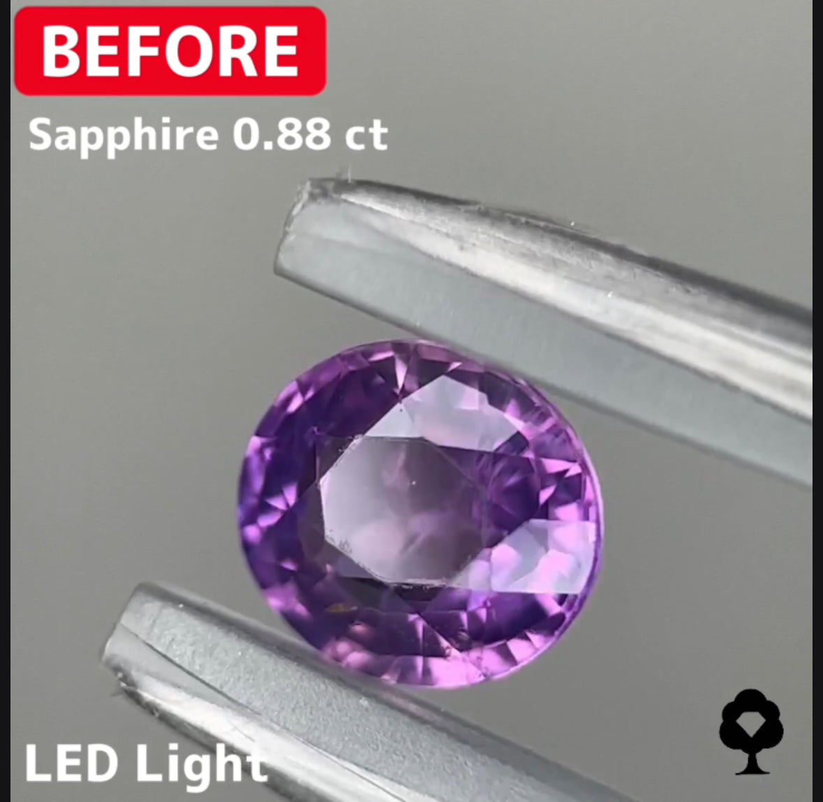 5ZBご利用価格【BeforeAfterギャンブル企画2】カットがモヤモヤするBefore宝石が生まれ変わる‼️サファイア Before 0.88ct.