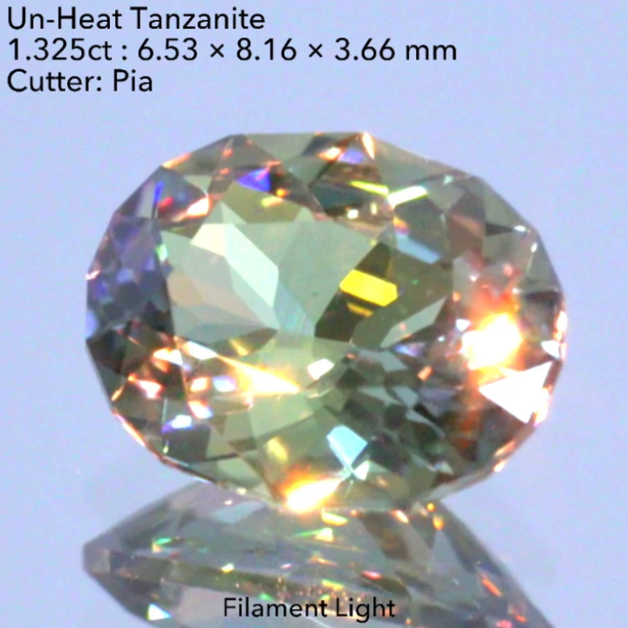 大きい面に広がる“美色グリーン”と“うるうる感”✨👍非加熱ゾイサイト(タンザナイト)1.325ct💎ピアッちゃん作品✨今なら『クーポン or ZB』のご利用もOK❗️