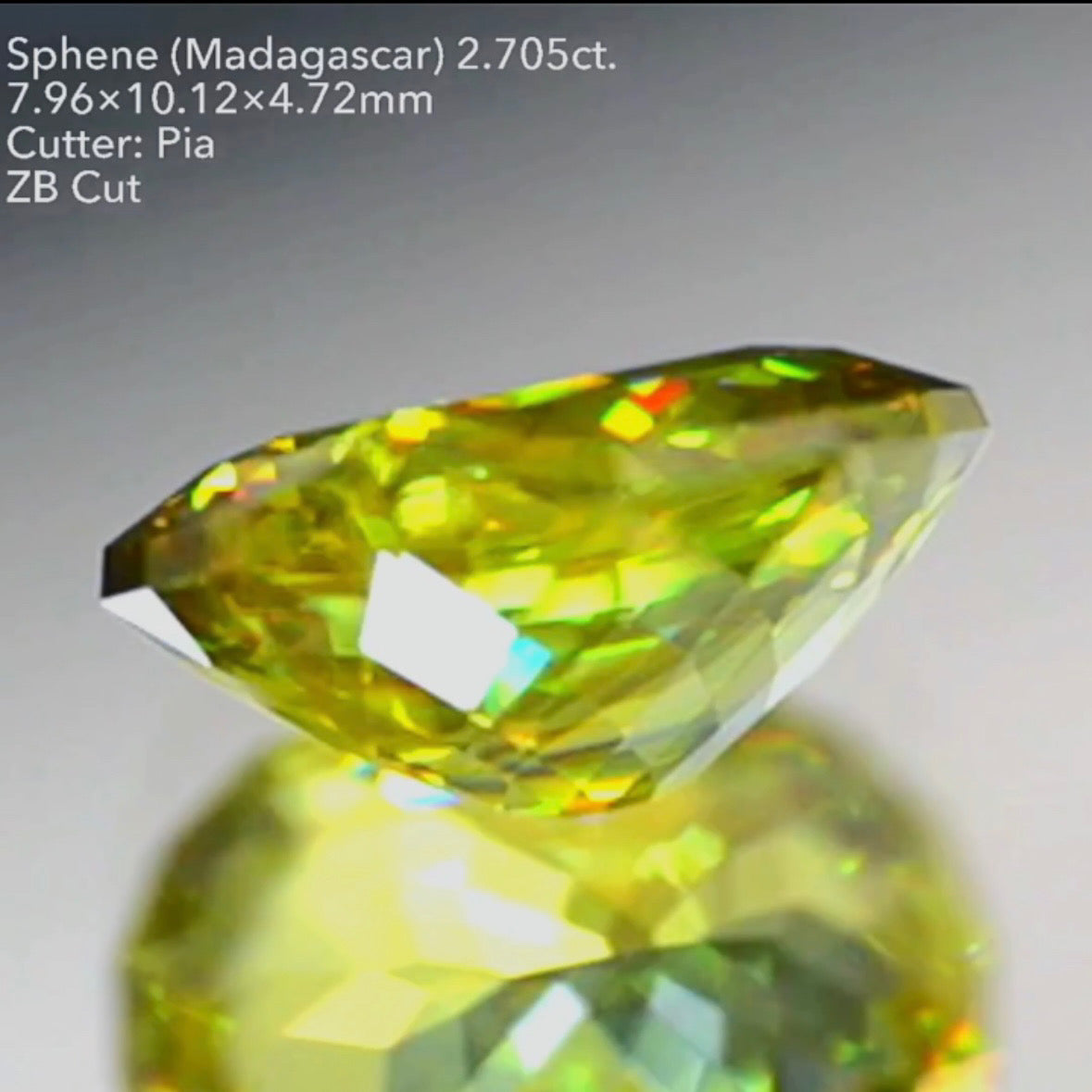 マダガスカル産スフェーン 2.705ct ZBカット ピアッちゃん作品