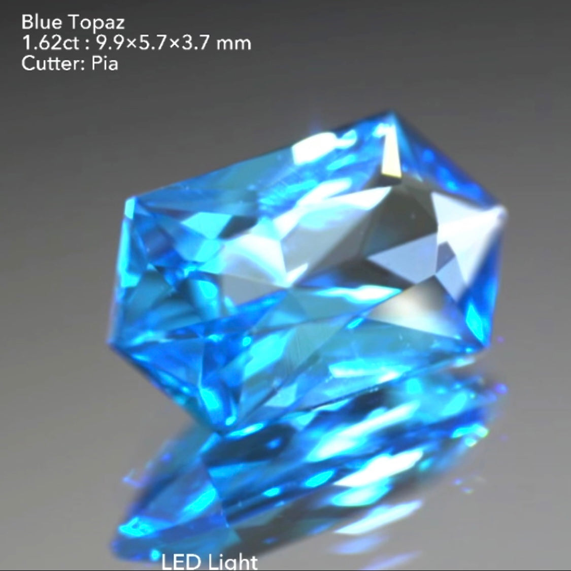 長い6角形「ロングヘキサゴン」✨ブルートパーズ1.62ct💎ピアッちゃん作品
