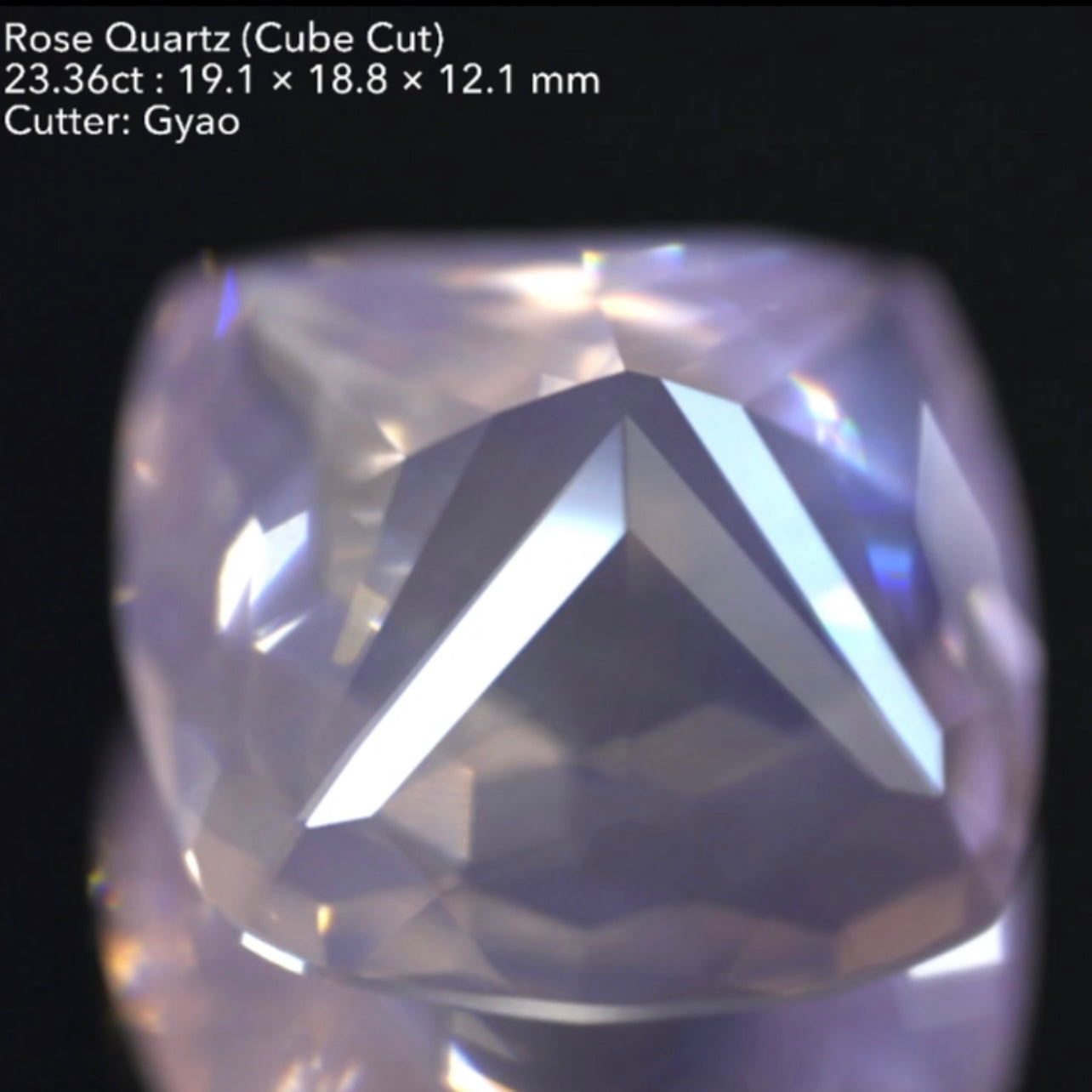 春爛漫🌸🍃カットも質もハイレベル👏キューブカットで仕上げた大粒ローズクォーツ23.36ct🎁✨ゲオちゃん作品👍3/14スタート〜4/21終了🤣