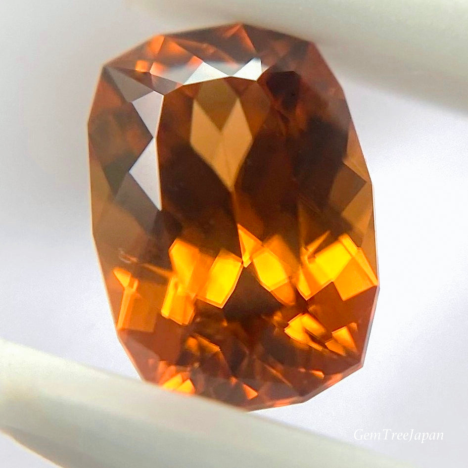 美しき「オレンジゴールド」の煌めき✨ファンシーカットジルコン 1.00ct💎 レイちゃん作品👍今なら『クーポン or ZB』のご利用もOK❗️
