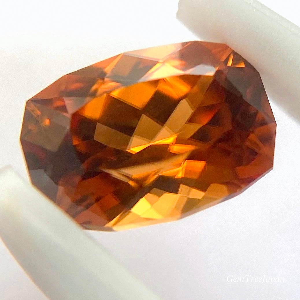 美しき「オレンジゴールド」の煌めき✨ファンシーカットジルコン 1.00ct💎 レイちゃん作品👍今なら『クーポン or ZB』のご利用もOK❗️