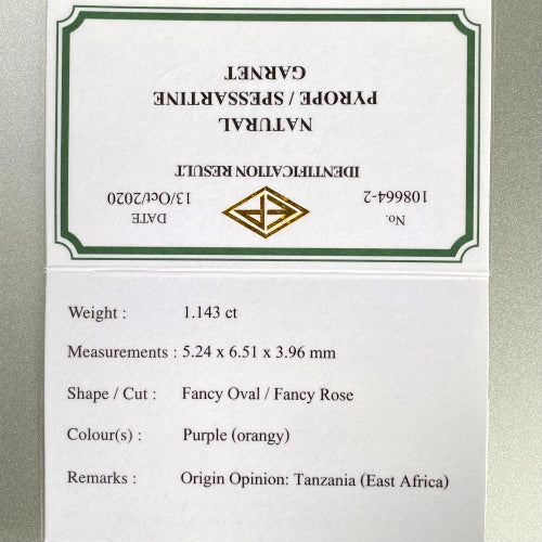 綺麗で貴重なオレンジピンク系マラヤガーネット(ウンバライト)1.143ct✨GemTreeLive特別企画💎&リニューアル前SALE🔮 ウンバトリオ3個おまとめ33%OFF❗️3色のマラヤをご紹介🎤サクッとお昼Live配信☀️"GemTreeLive⚡️"