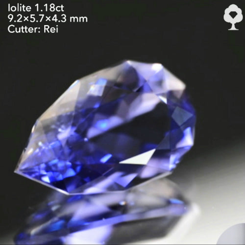 ファンシーペアシェイプから放たれる正統派の色と輝き✨アイオライト1.18ct💎レイちゃん作品