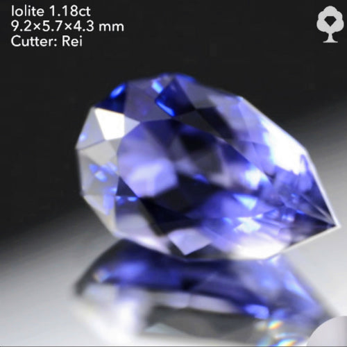 ファンシーペアシェイプから放たれる正統派の色と輝き✨アイオライト1.18ct💎レイちゃん作品